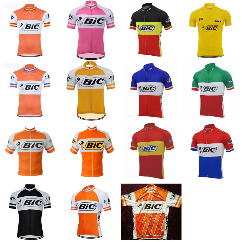 

BIC team Pro Cycling Jersey Tops mens Summer Cycling Clothing Ropa Ciclismo Short Sleeve MTB Bike Bicycle Jersey Maillot Ciclismo 101904, Black