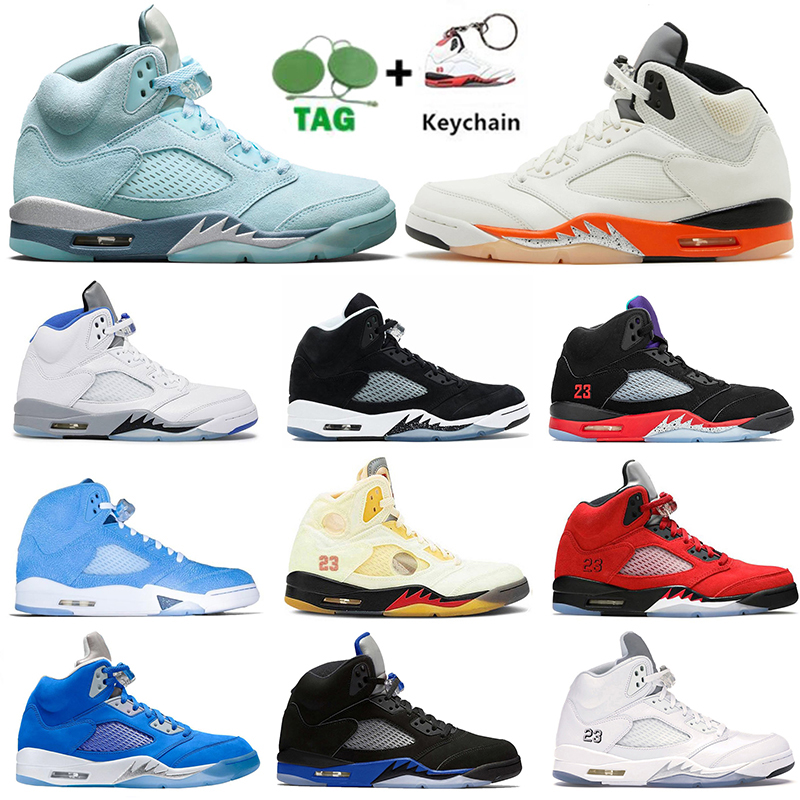 

With Tag Jorden Airs 5s Jumpman 5 Men Basketball Shoes Air Jordan Retro Racer Blue Bluebird Shattered Backboard Raging Bull Oreo Jordan5s Trainers Sports Sneakers, #d7 top 3 40-47