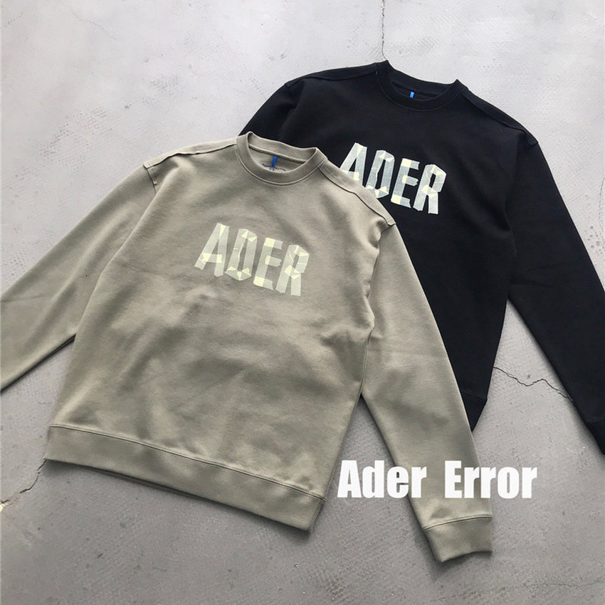 

2021 New Fw Ader Error Sweatshirts Men Women 1:1 Best Quality Adererror Crewneck Pullovers Hoodie Harajuku L8b6, Camel