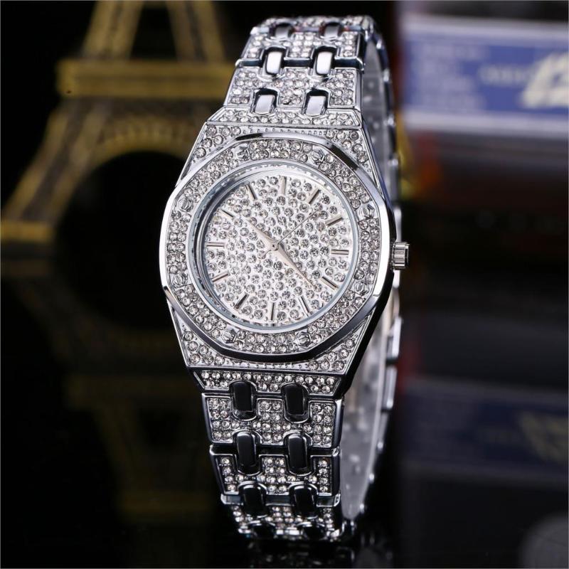 

Wristwatches Silver Women's Watch Casual Dress Ladies Fashion Waterproof Steel Quartz Wrist Watches For Men Women Valentines Gifts 2021, Slivery;brown