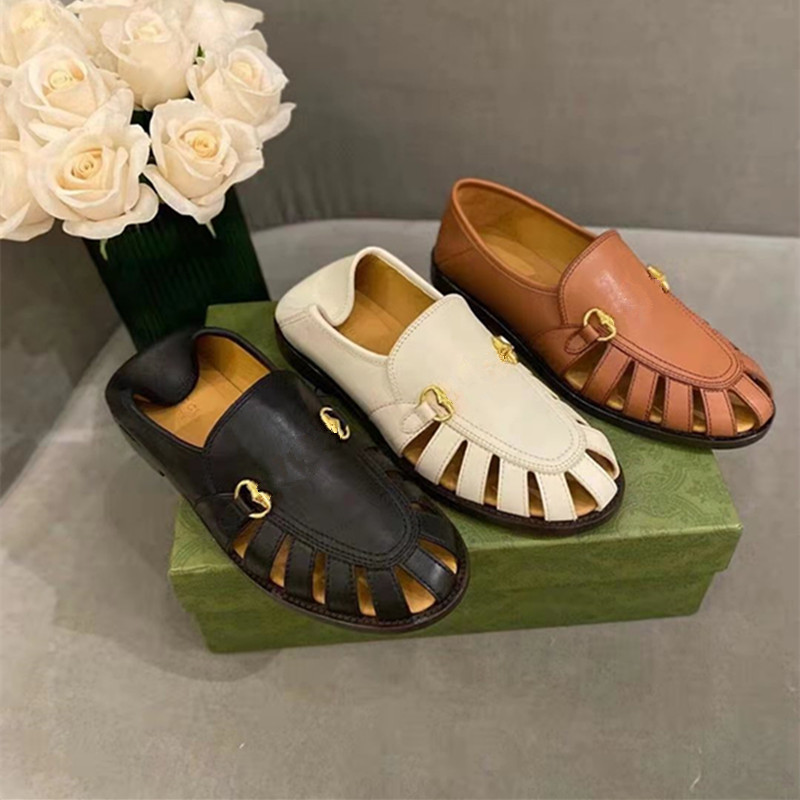 

Designer womens flat shoes casual shoes authentic cowhide metal buckle womans shoeses leather Rome retro Princeton mens trample lazy large dress shoes sizes 35-44, Black