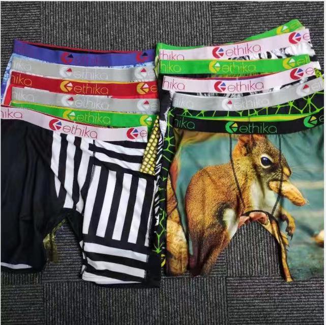 

New listing !Random styles Ethika Men' boxer underwear sports hiphop rock excise underwear skateboard street quick dry free shipping 02
