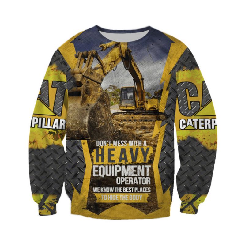 

Excavator 1 pattern men's 3D printing hoodie visual impact party top punk goth round neck high quality American sweatshirt hoodie, Black