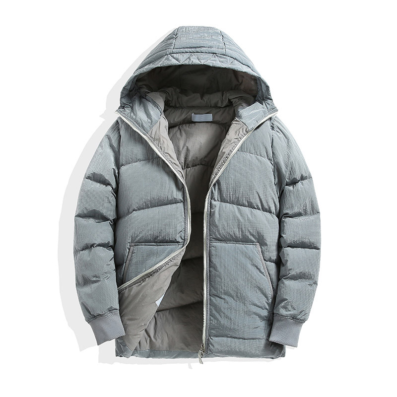 Autumn and winter superior quality Black hood Men's Parkas White duck down thickened coat Leisure outdoor Outerwear Embroidery logo