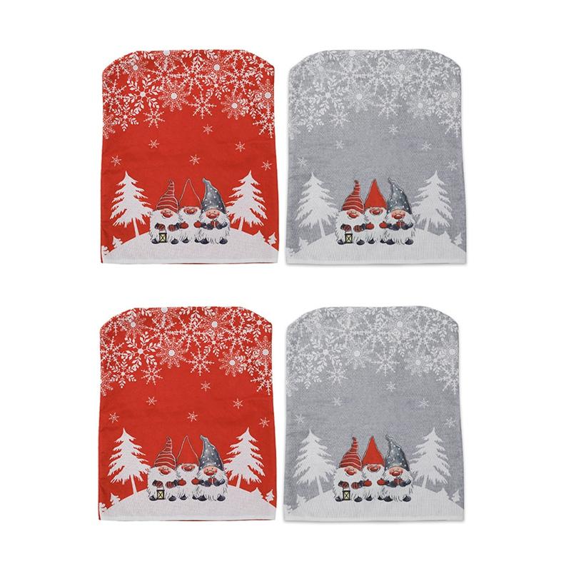 

4Pcs Christmas Chair Covers Dinner Back Table Party Decor Year Supplies