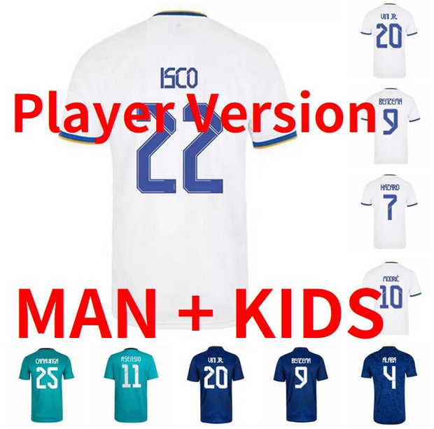 

Hazard Camisas De Futebol kids 2021 2022 Real ALABA VINI JR Madrid soccer Jerseys SERGIO RAMOS BENZEMA MODRIC equipacion Eden Goalkeeper equipment football shirt, 21/22
