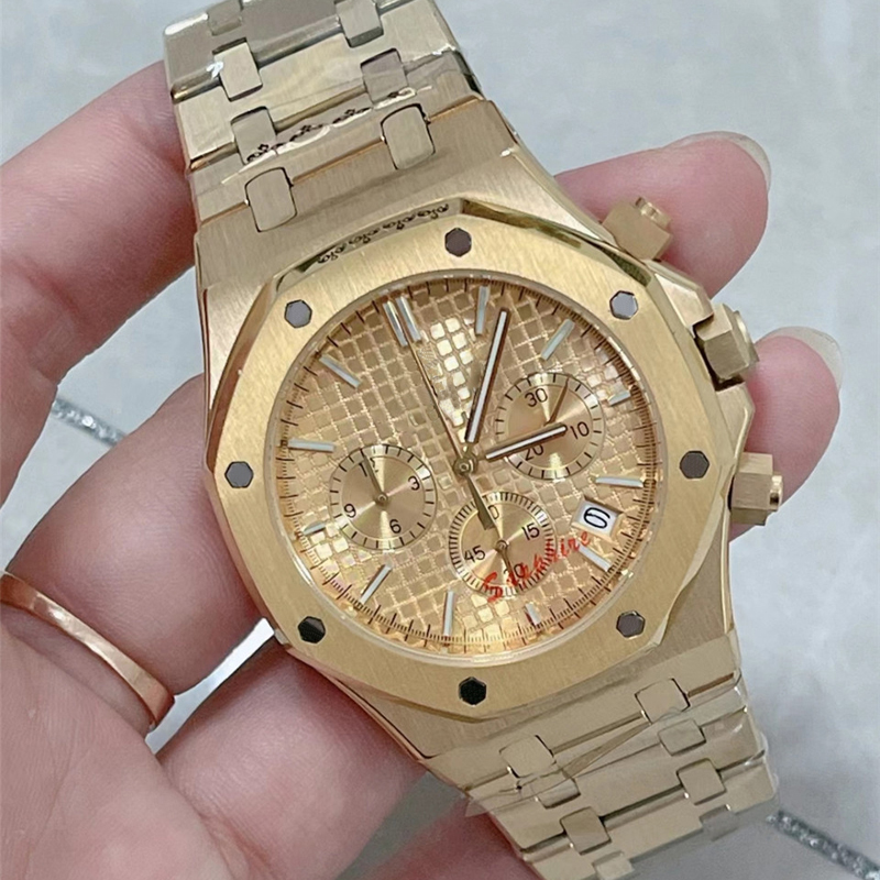 

Men Luxury Watch Top High Quality quartz movement Watches fully Stainless Steel 42mm Luminous Waterproof Wristwatch, Slivery;brown