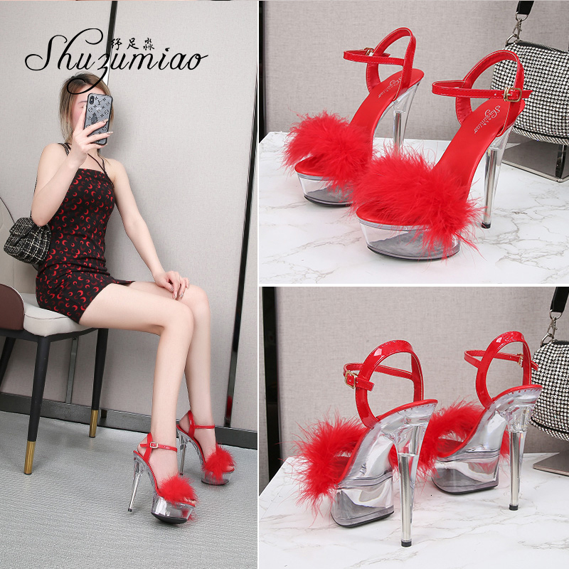 

Sandals Dwaterproof Water 2021 Will See New Transparent High Heels 14.5cm Women's Party Shoes Jahf, The picture showed