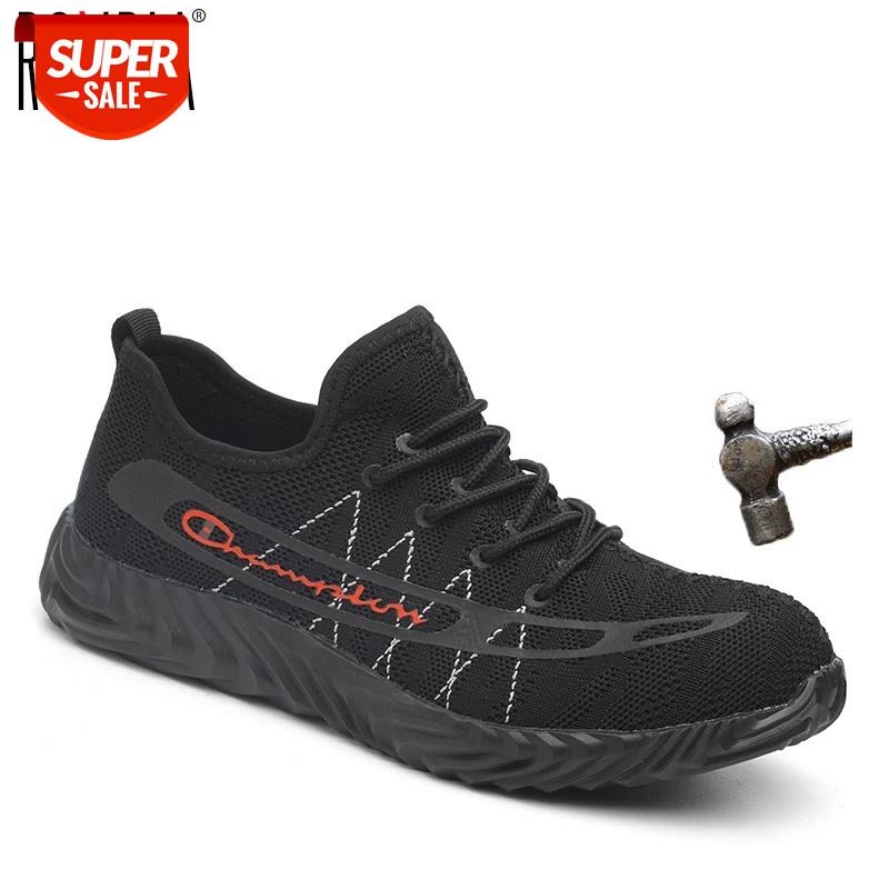 

Drop shipping steel toecap men women work boots plus size 35-46 summer casual lightweight safety male female shoes RXM122 #1k42