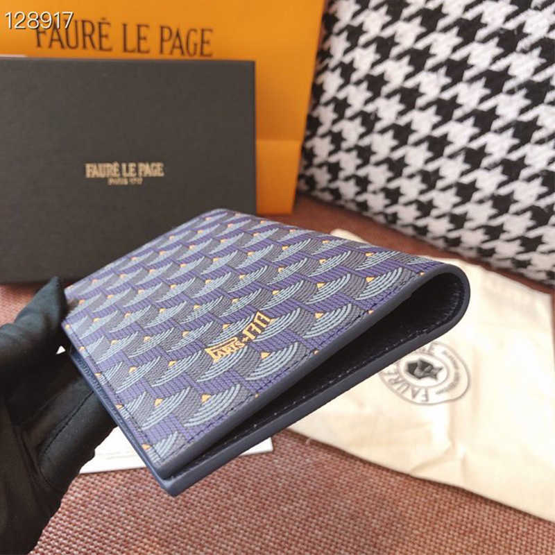 

2021 Faure Le Fashion Mens Women Wallets Real Leather Passport Holder Clip Bags Luxury Designer Fish Skin Long Purse With Box215p, Blue