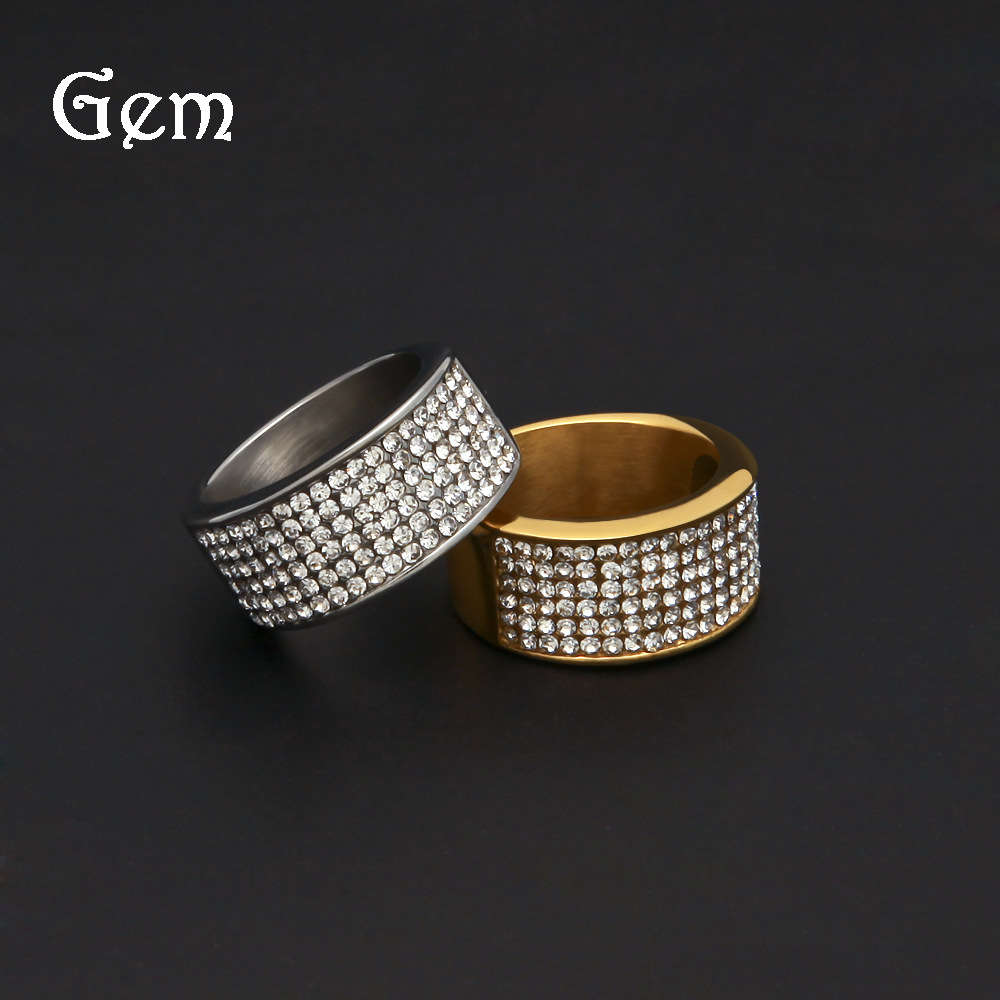

Hip hop stainless steel ring for men