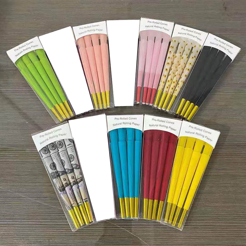

Colorful King size 109x26mm Pre rolled cones