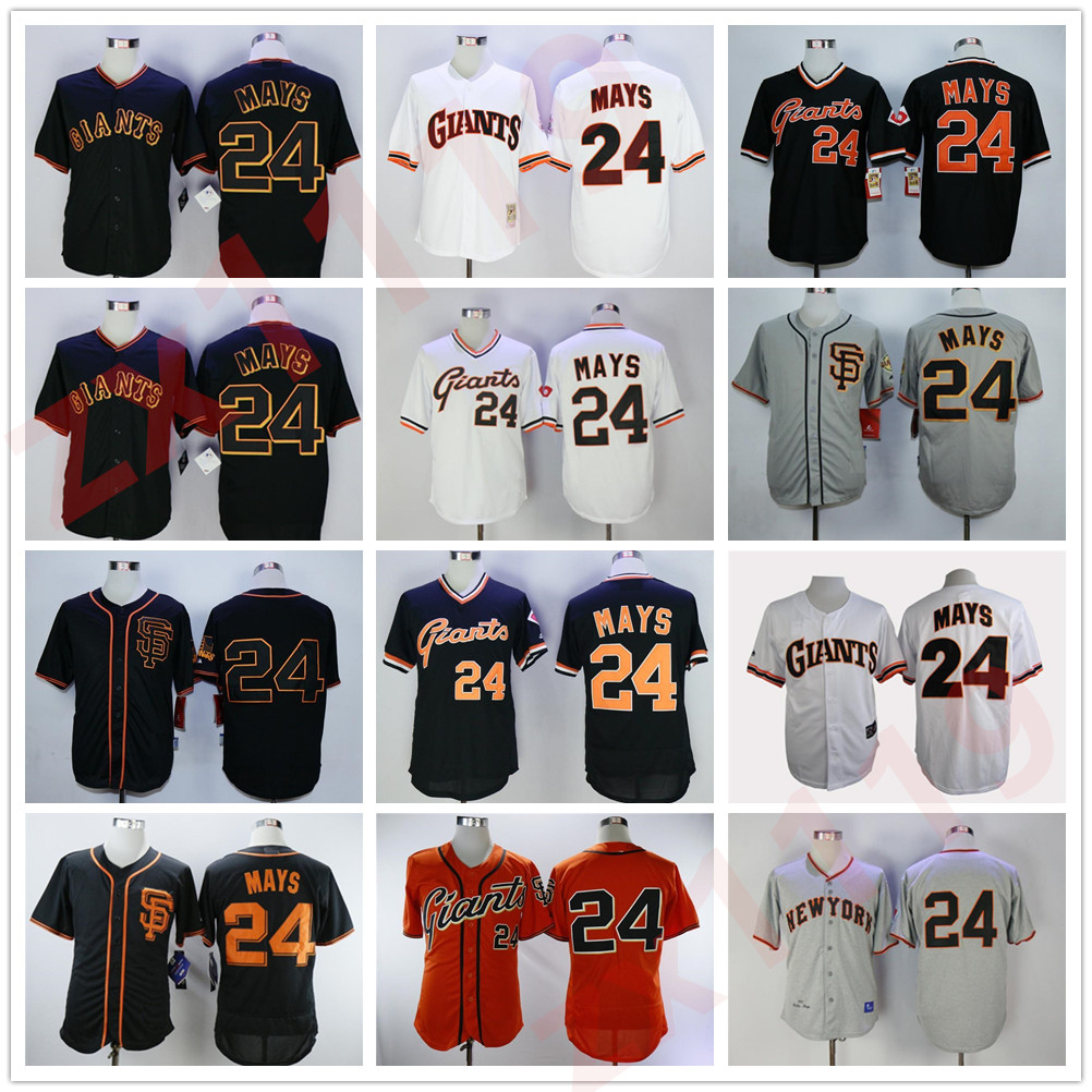 

women kids Retro 1989 Vintage Willie Mays Baseball Jersey Men Cool Base Pullover Flexbase Breathable Team Color Black Grey Orange Beige, As pic