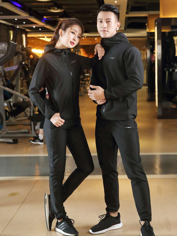 

Women's Men's Sweat Sauna Exercise Gym Suit Fitness, Weight Loss, Anti Rip Hooded Slim Tracksuits Tops Bottom Jacket, Women pants