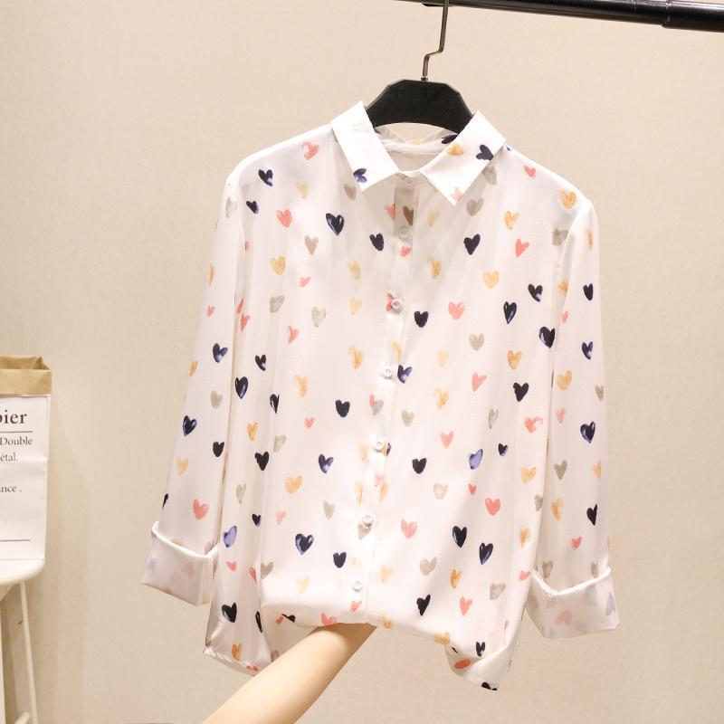 

Women Chiffon Blouses And Tops 2021 Autumn Long Sleeve Casual Print Office Ladies Shirt Blouse Plus Size Blusas Femininas Y264 Women' & Shi, Photo color