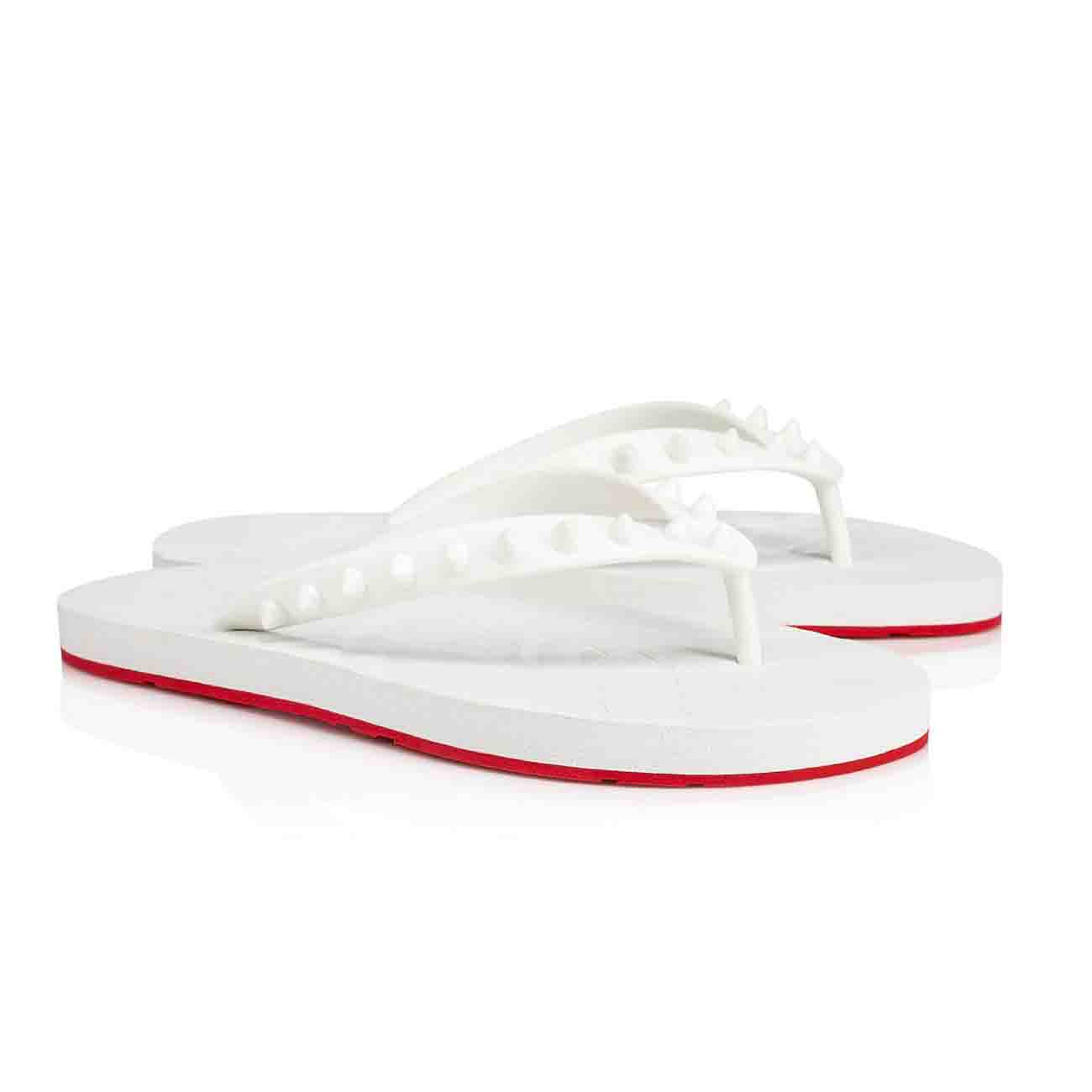 

Luxury designs shoe Women Sandal slipper Flip-flop flats red bottom Loubi Flip Donna Flat rubber soles reds spiked shoes platform slippers cool summer slide style