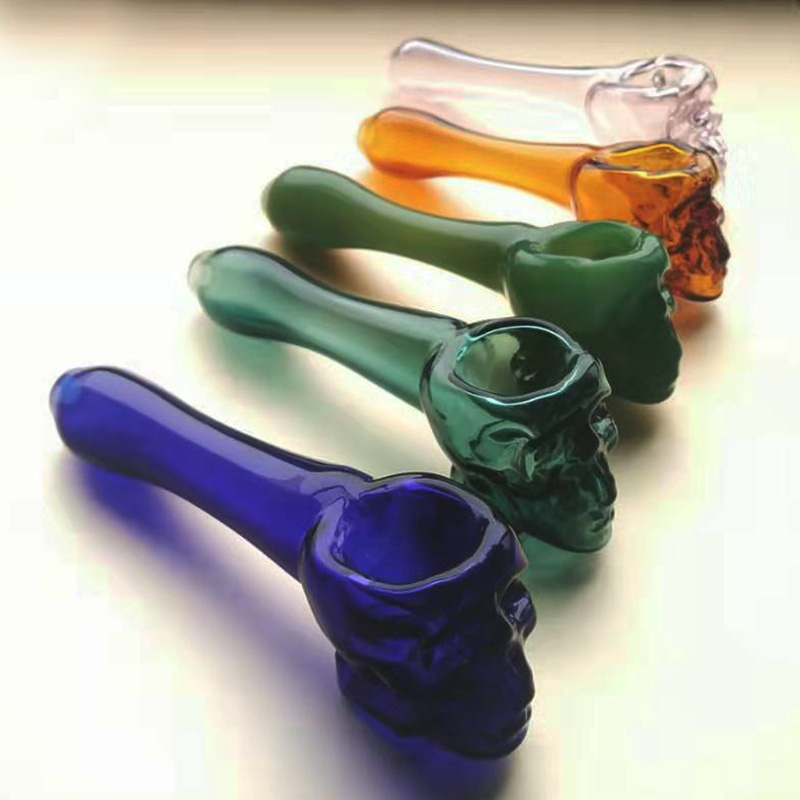 

Wholesale Glass Hand Pipes Pyrex Skeleton Pipe High Quality Handmade Smoking Accessories Tobacco Pipe DHL free Shipping