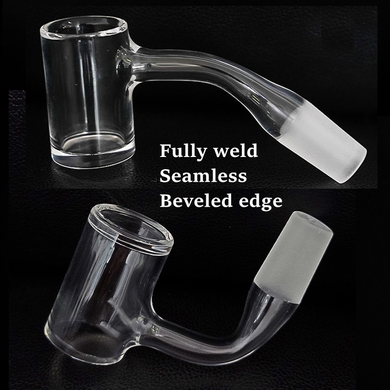 

Smoking Accessories Artwork HQ Fully Weld Quartz Banger Seamless 25mm 2.5mm Thick Beveled Edge Pipe Heady Nail Domeless Artist Bangers Smoot