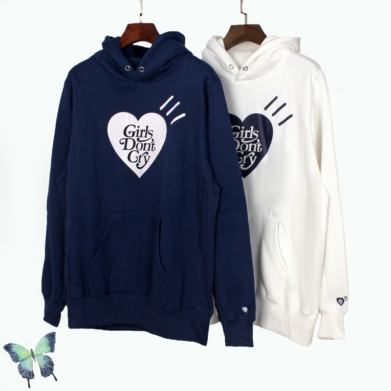 

Fleece 2021 New Hoodies Sweatshirt Men Women Cotton Girls Don't Cry Human Made Hoody Hooded K4pi NKP3, White