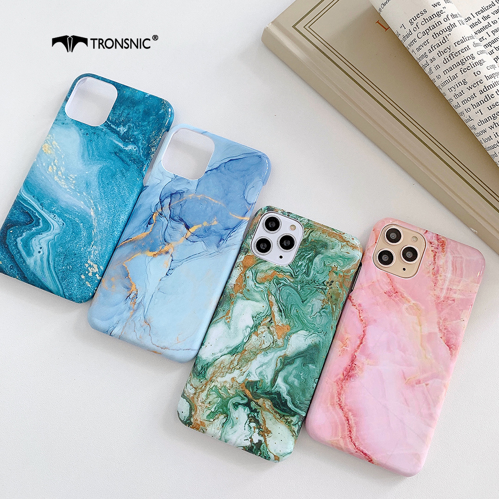

Marble Shiny Phone Case for iPhone 12 11 Pro Max XR XS MAX Hard Pc Green Pink Luxury Cases for iPhone 6s 7 8 Plus Covers Fashion, Blue