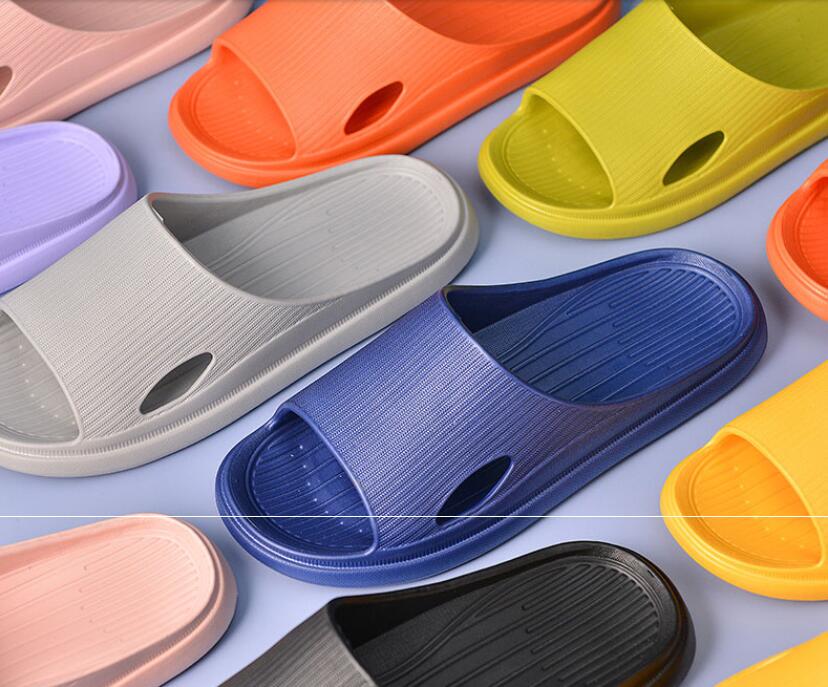 

Summer men's and women's Slippers home soft bottom sandals high quality rubber foam EVA antiskid silent slipper, Grey