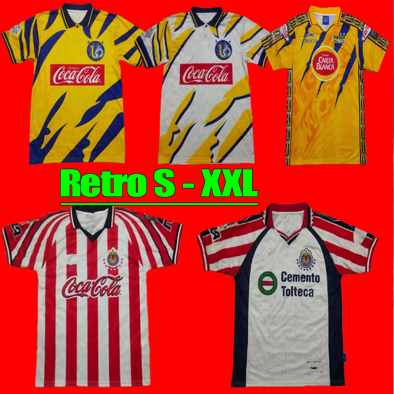 

liga mx 2021 Tigres UNAM Retro Club America Soccer Jerseys GIGNAC 21 22 Chivas Guadalajara O.PERALTA GIOVANI Football Shirts, Black;yellow