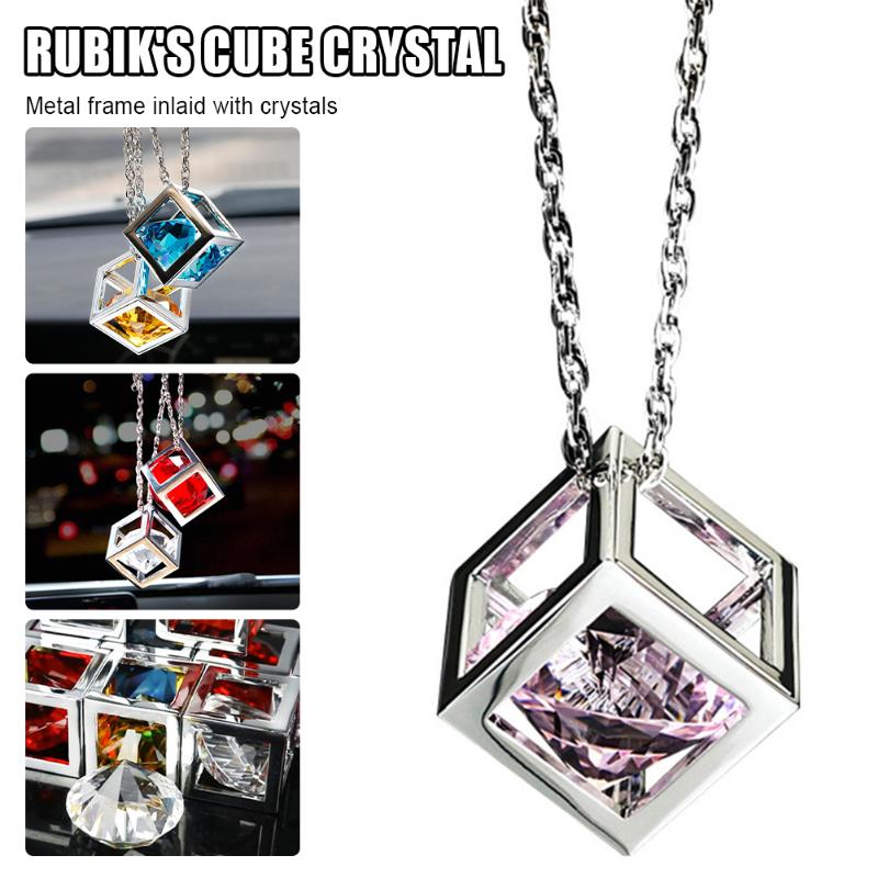 

Interior Decorations Auto Bling Kit Rearview Mirror Women Pendant Hanging Diamond Crystal Ornaments Car Decor Styling Accessory Female