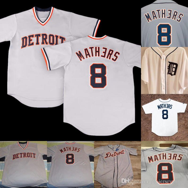 

2018 Eminem Detroit Jersey 8 Marshall Mathers Baseball Jerseys All Stitched Embroidery Logos Custom Baseball Jerseys White Grey, White 1