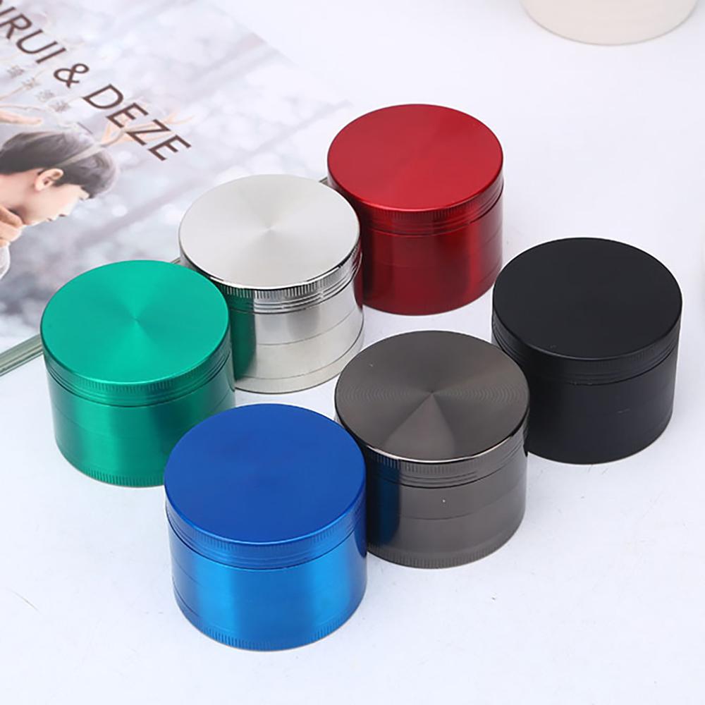 

Flat Grinders Dry Herb Vaporizer Herb Spice Crusher 40mm 50mm 55mm 63mm Metal Grinder 4 Layers Flat Grinders