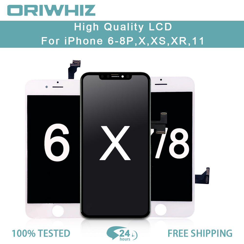 

High Quality Cell Phone Touch Panels for iPhone 6 6P 6S 6SP 7 7 plus 8 8P X XS Max XR 11 Screen LCD Display Digitizer Assembly No Dead Pixel LCD Replacement Low Defect Rate