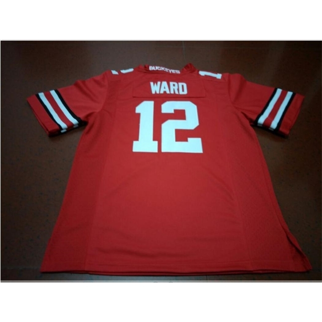 

Goodjob Men Youth women #12 Denzel Ward Ohio State Buckeyes Football Jersey size -5XL or custom any name or number jersey, White youth s-xl