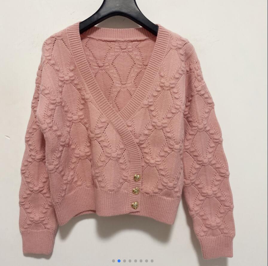 

Knitted Cardigan Jacket Women Retro Flower Outer Thin Sweater Women 908, White;black