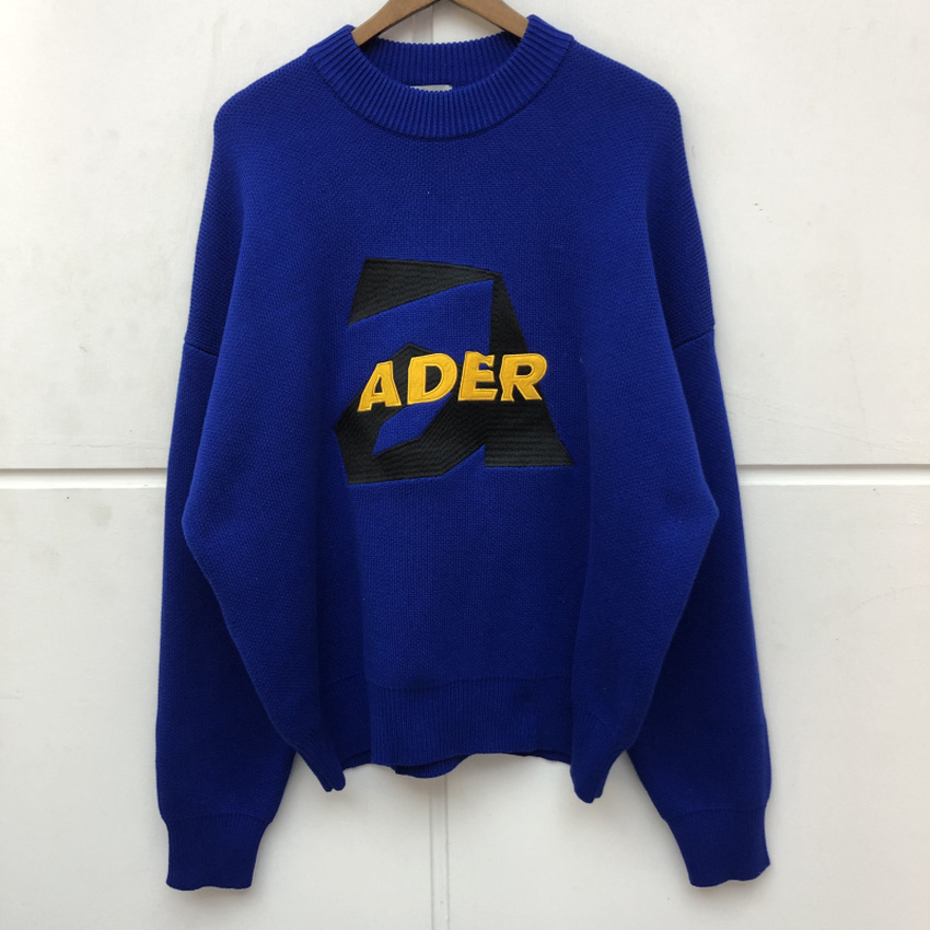 

2021 New Loose Blue Sweaters Men Women Autumn Winter Best Quality Embroidery Ader Error Knitted Pullovers Ngre