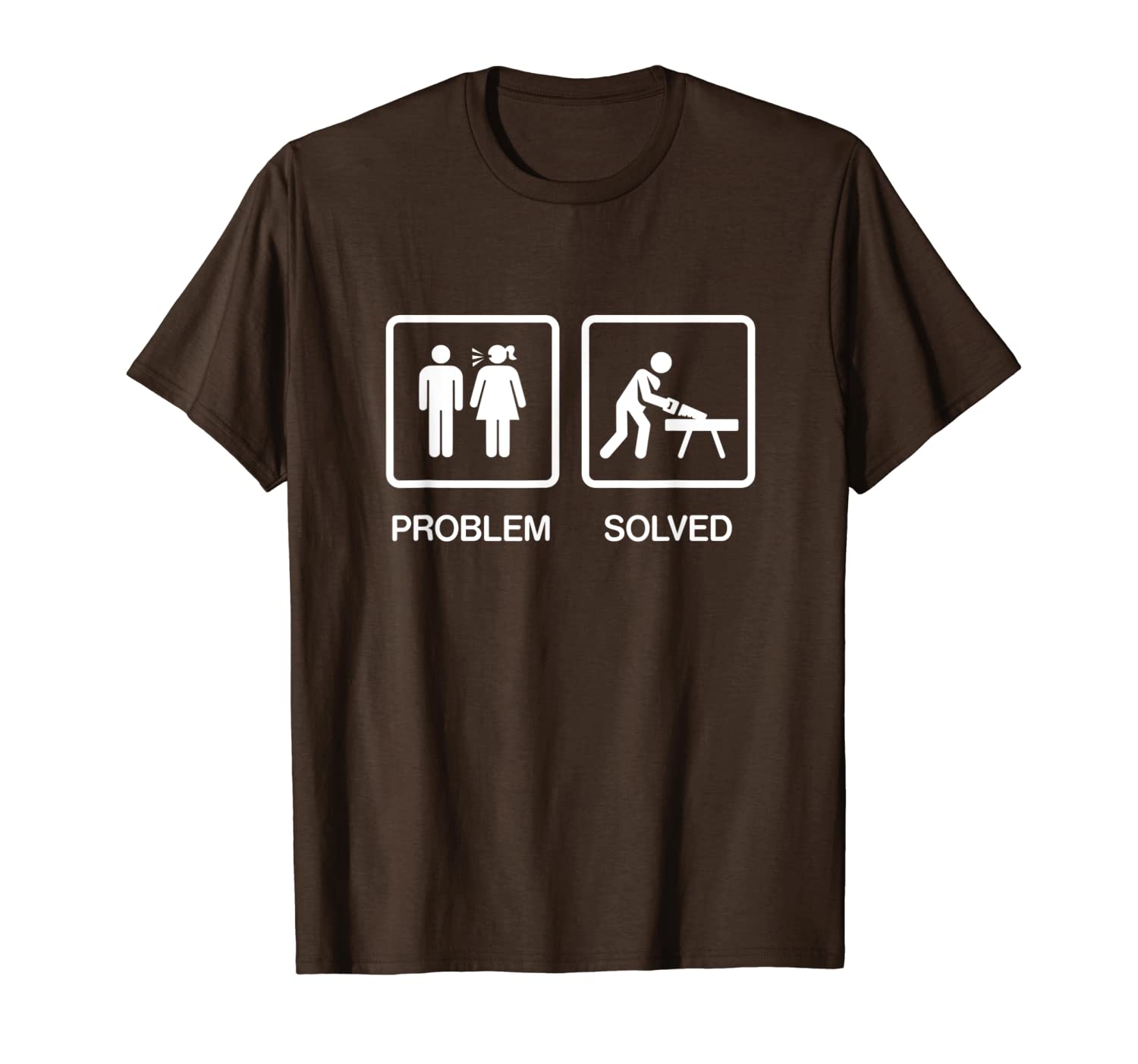 

problem solved funny woodworking carpenter t shirt gift, White;black