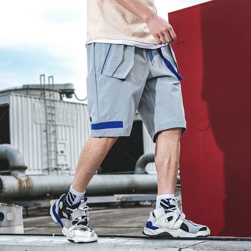 

New 2021 Men Summer Knee Length Hip Hop Trousers Bermuda Male Casual Fashion Loose Style Shorts Streetwear Hombre 3jr5 0a6n, Purple