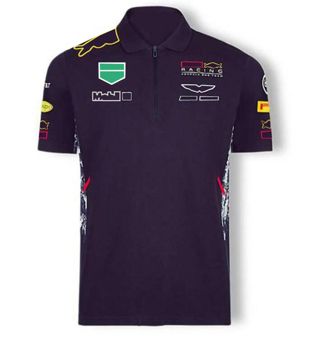 

2021 New Men' Workwear Short Sleeve T-Shirt F1 Team Lapel Polo Shirt Motorcycle Shirt Same Style Customization