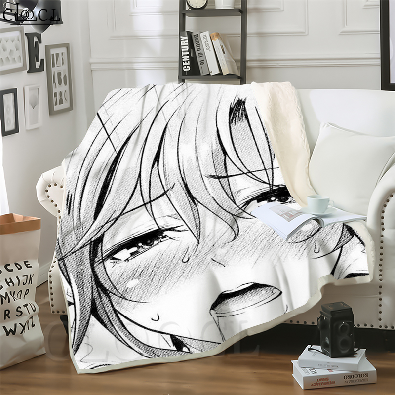 

CLOOCL Anime Ahegao Endless Expression 3D Print Street Style Conditioning Blanket Sofa Teens Bedding Throw Blankets Plush Quilt