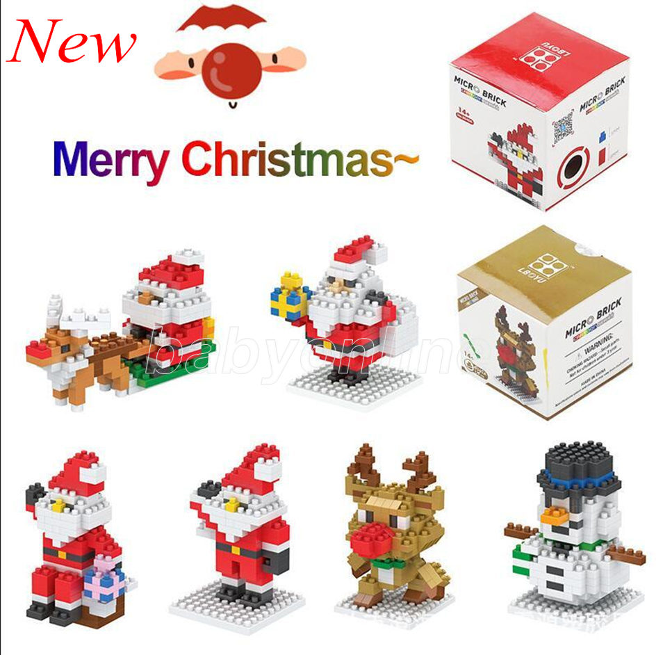 

Party favor Mini Blocks Christmas Santa Claus Model Bricks Building Block Toys For Kids Children Creator Friend Children's Toy Xmas Gift