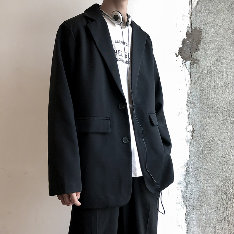 

2021 New Luxury Classic Solid Japan Style Men's Casual Blazers Autumn Spring Fashion Brand Loose Long Suit 7aqr, X50 1