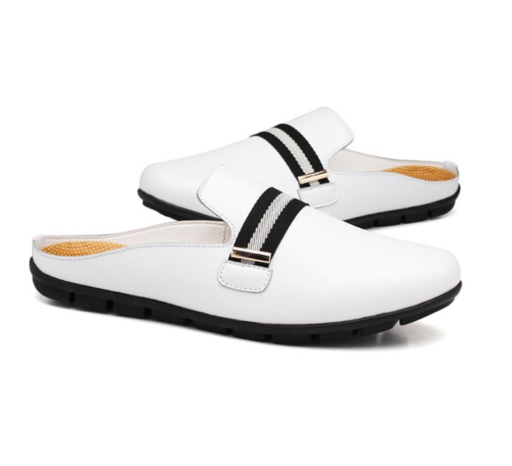 

Summer luxurys Sandals Genuine Leather Antiskid Outdoor Beach Shoes Male Luxury Slippers Shoe Fashion Mans Sandal, Black