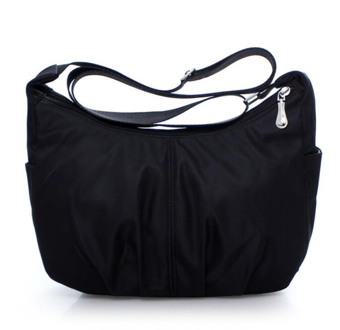 

Cosmetic Bags Cases Nylon shoulder fashion casual large capacity lady messenger bag, Dark grey