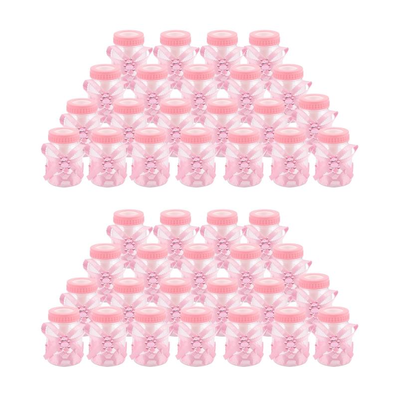 

Gift Wrap 48 X Baby Bottle Mini 4X9cm Rhinestone Pink Bear Favor Girl Baptism
