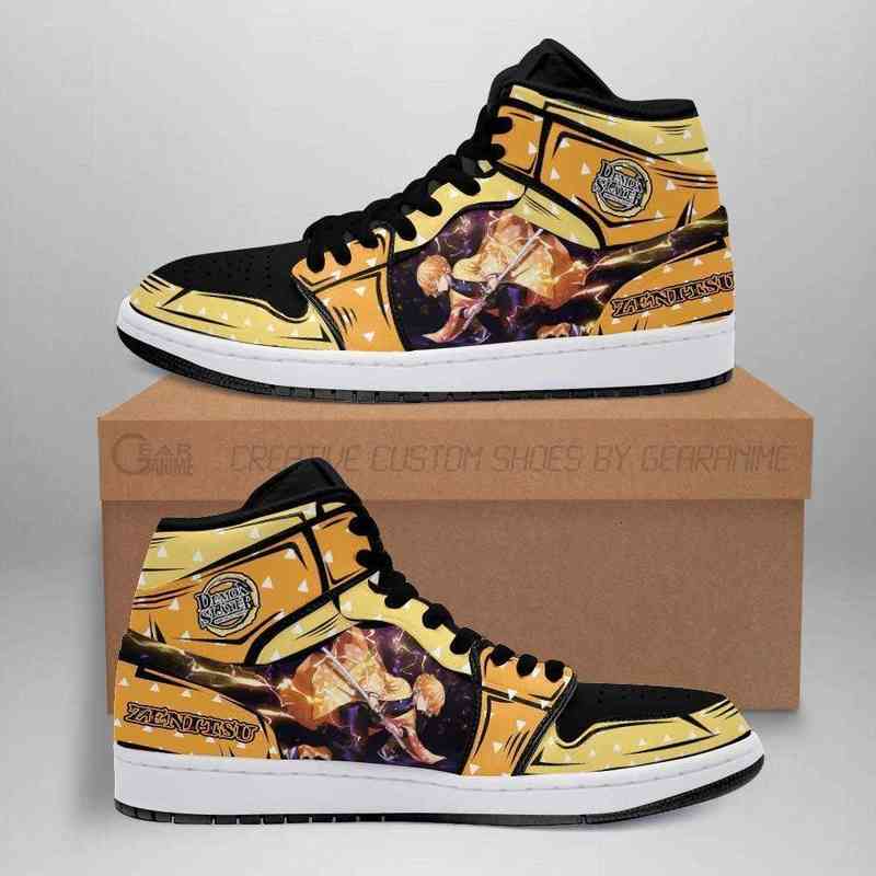 

high-top Custom Men's shoes and women's Printed Shoes Zenitsu Skill Thunder Breathing Demon Slayer Sneakers Unisex Mens Sport Footwear DIY, Others
