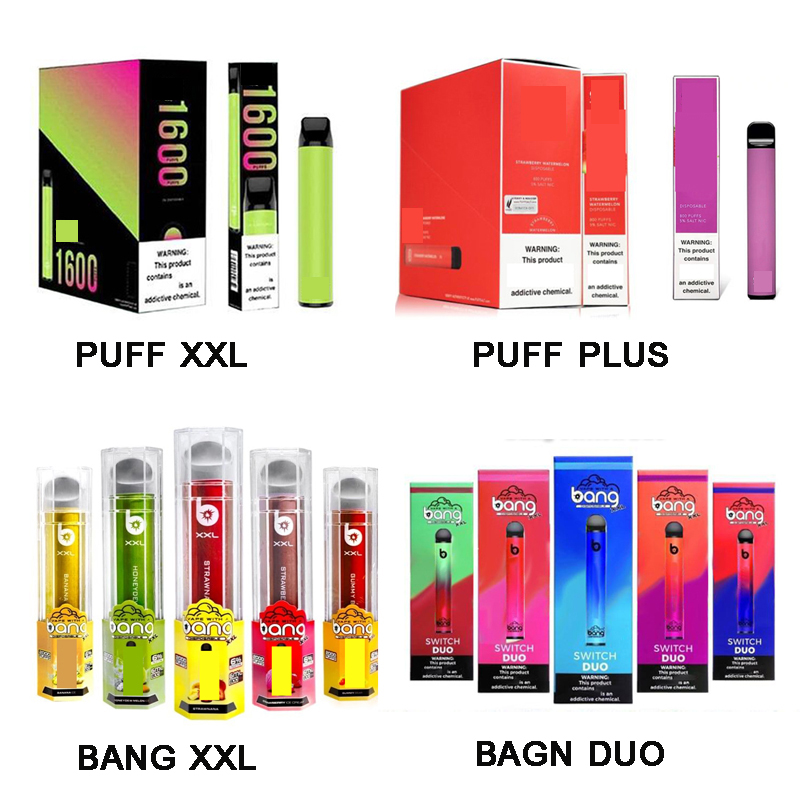 

Bang xxl duo Disposables E cigarettes 2000 PUFFS Vape Pod Device 1600 800 disposable vape pens 5000PUFFS ZOOY Rechargeable battery with 12ml 50mg