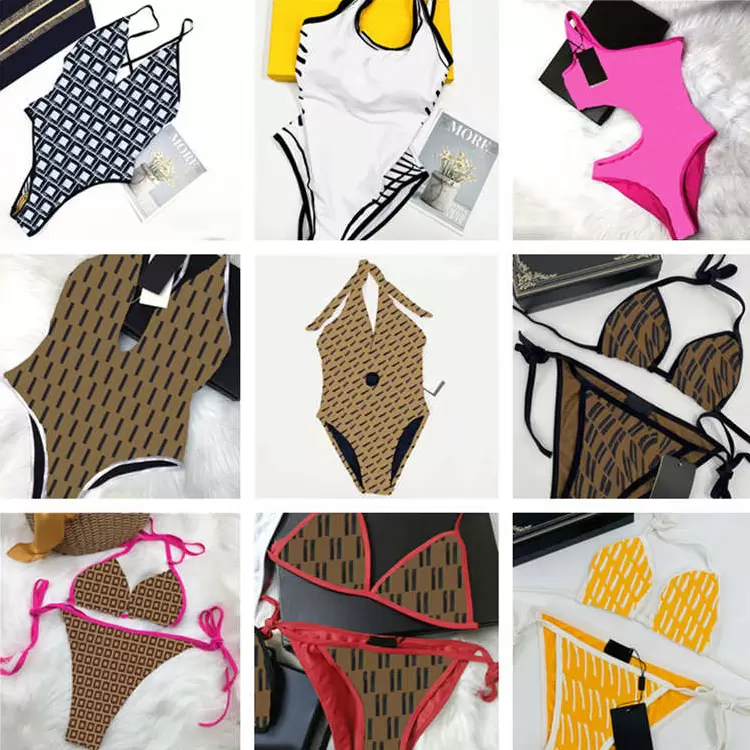 

Fashion Womens Swimsuit Sexy Girls Bathing Suit Textile Summer Swimwear Beach Bikinis Set Letter Pattern Women Bodysuit Swim Clothing, Customized
