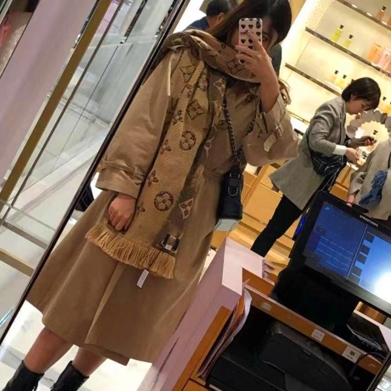 

2021 Fashion high qualtiy brand deigner Scarf for men Letter Pattern womans 100% cashmere long Scarfs Warm Scarves Size:180X30CM No box, Blue;gray