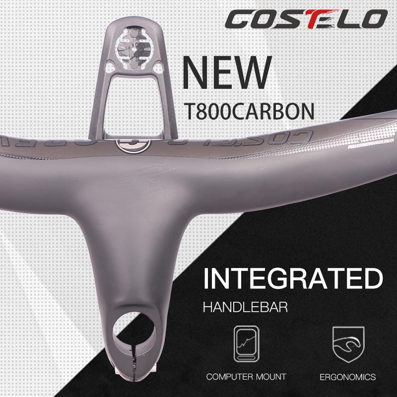 

Bike Handlebars &Components 5D Full Carbon Road Bicycle Handlebar Integrated Drop Bar 28.6mm UD Weave With Computer Mount Special Spacer Lig
