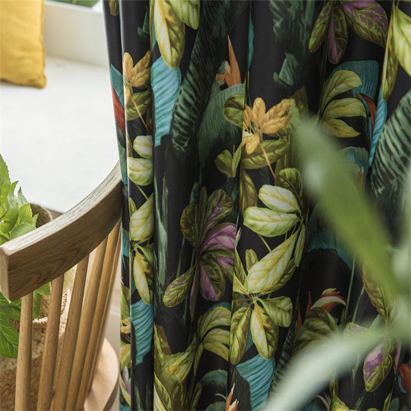 

Curtain & Drapes American Pastoral Printed Blackout Curtains For Living Room Bedroom Thermal Insulation Window Kitchen Blind
