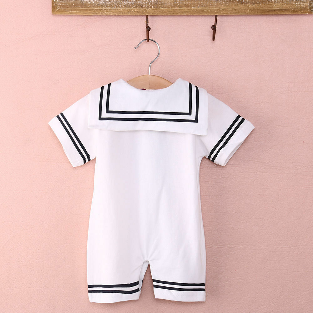 

Baby Boy Clothes Infant Sailor Romper Jumpsuit Outfits New Clothes, Default color
