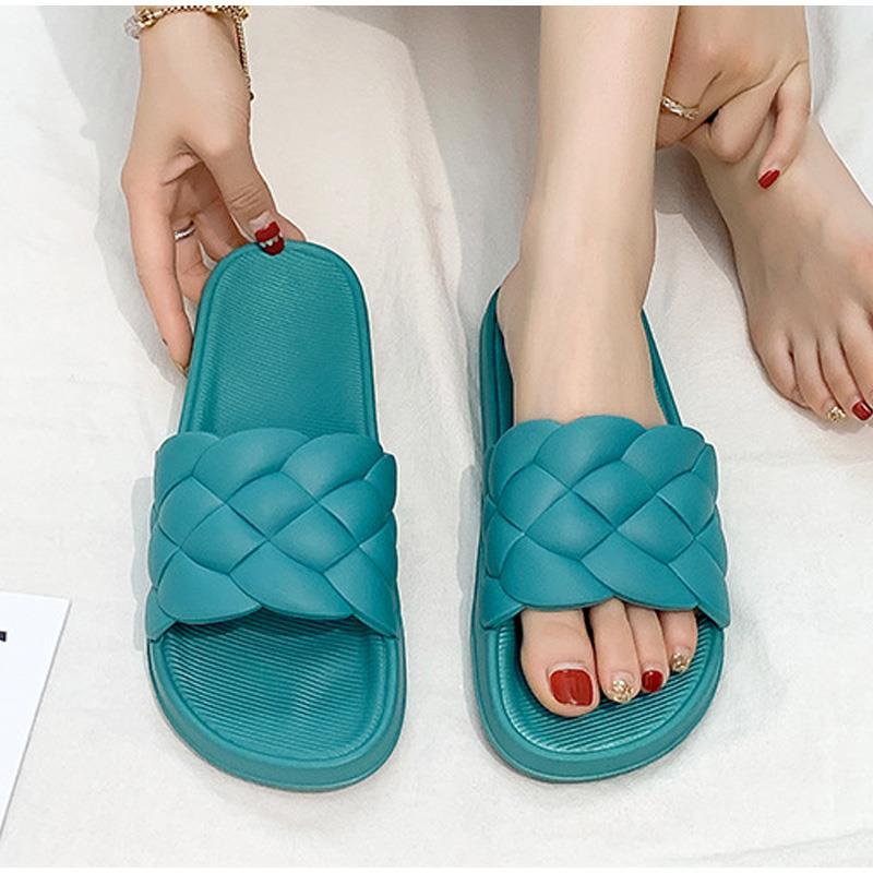 

Slippers Bathroom Women's Flat Female Non-Slip Open Toe House Shoes Ladies Slip On Home Indoor Slides 2021 Summer Flats Footwear, Style3-mg